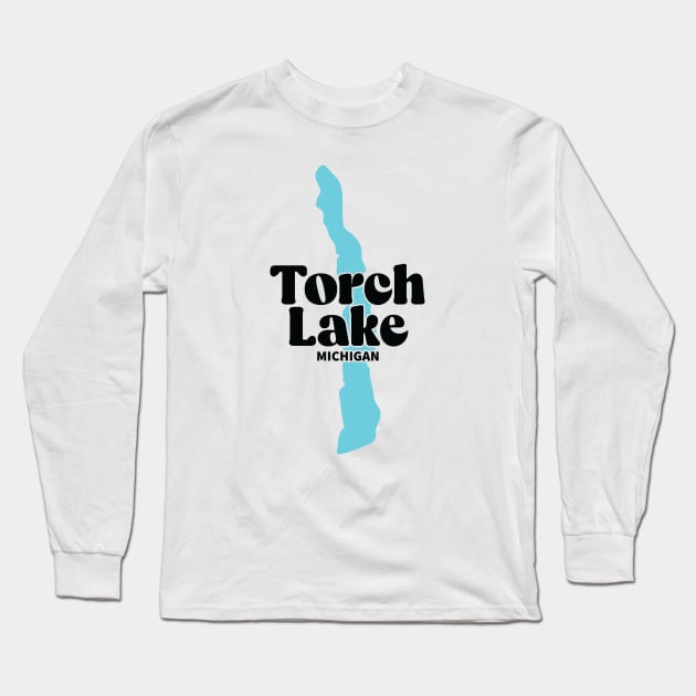 torch lake Michigan Long Sleeve T-Shirt by Be Cute 